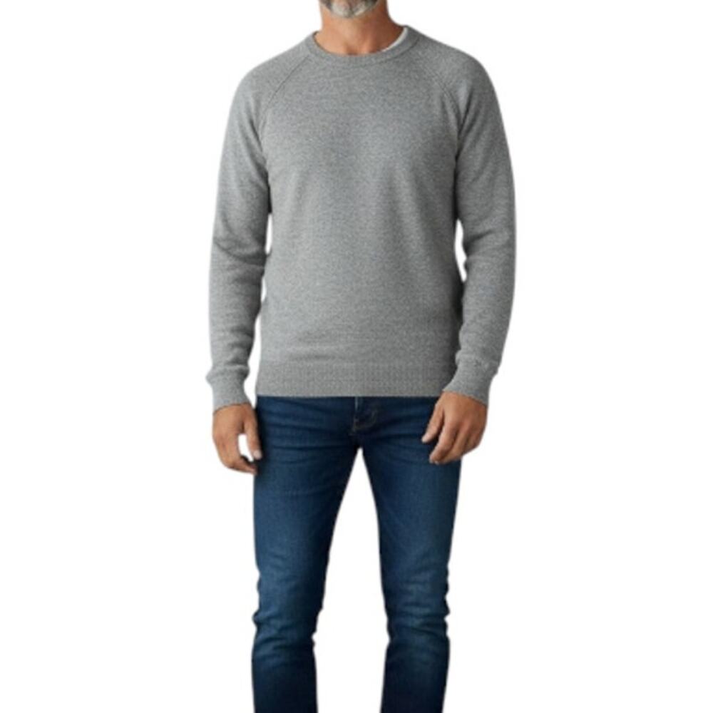 J. CREW Cotton Sweater Sz L Raglan Texture Cottage Streetwear Normcore Unisex